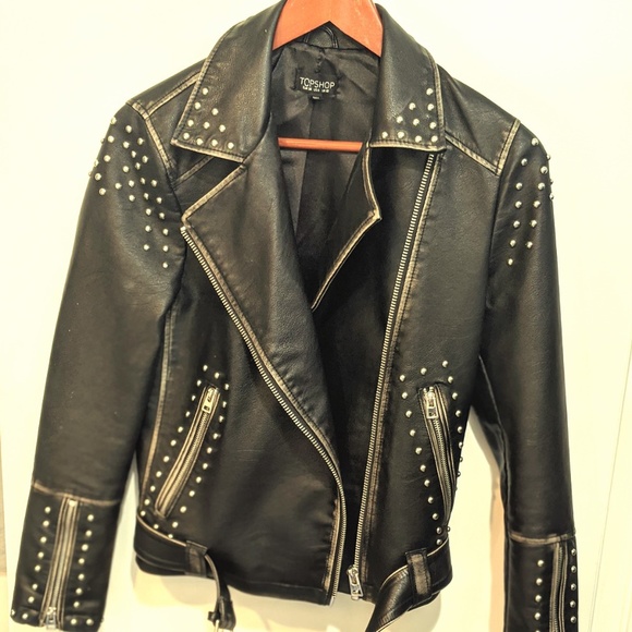 Faux Leather Top Shop Biker - Picture 1 of 1